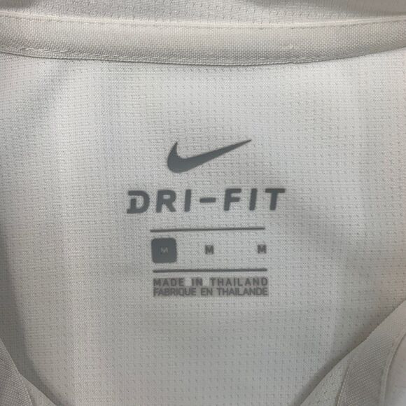 Nike REV Basketball Polo Shirt Mens M Medium White Performance Dri Fit Golf - Picture 5 of 13